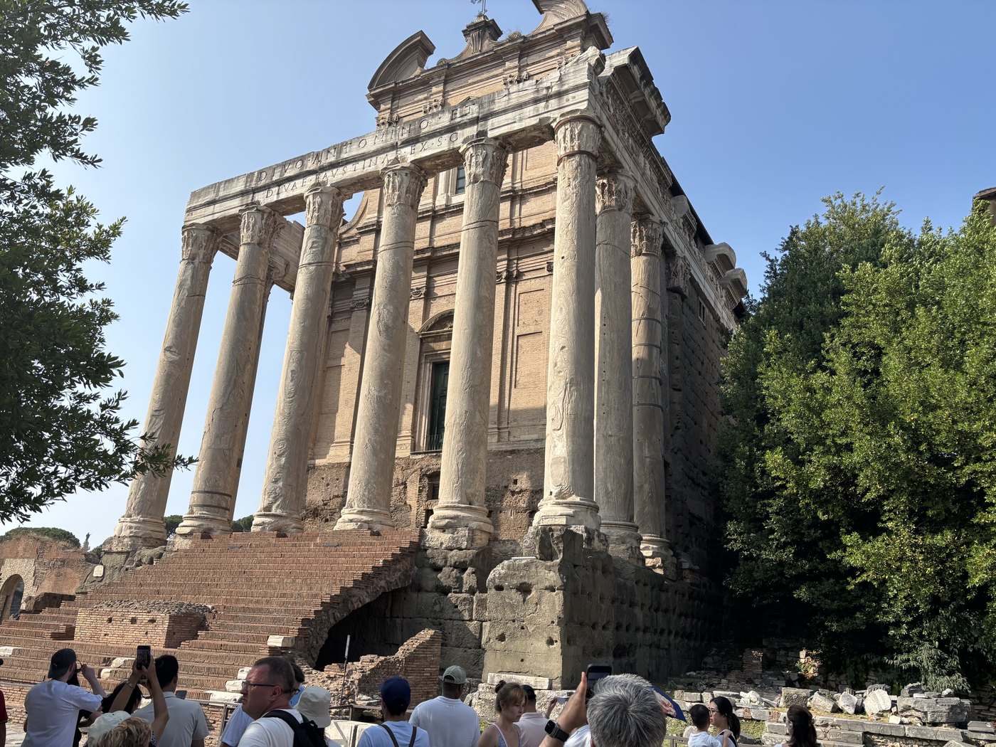 Roman architecture during travel in Italy
